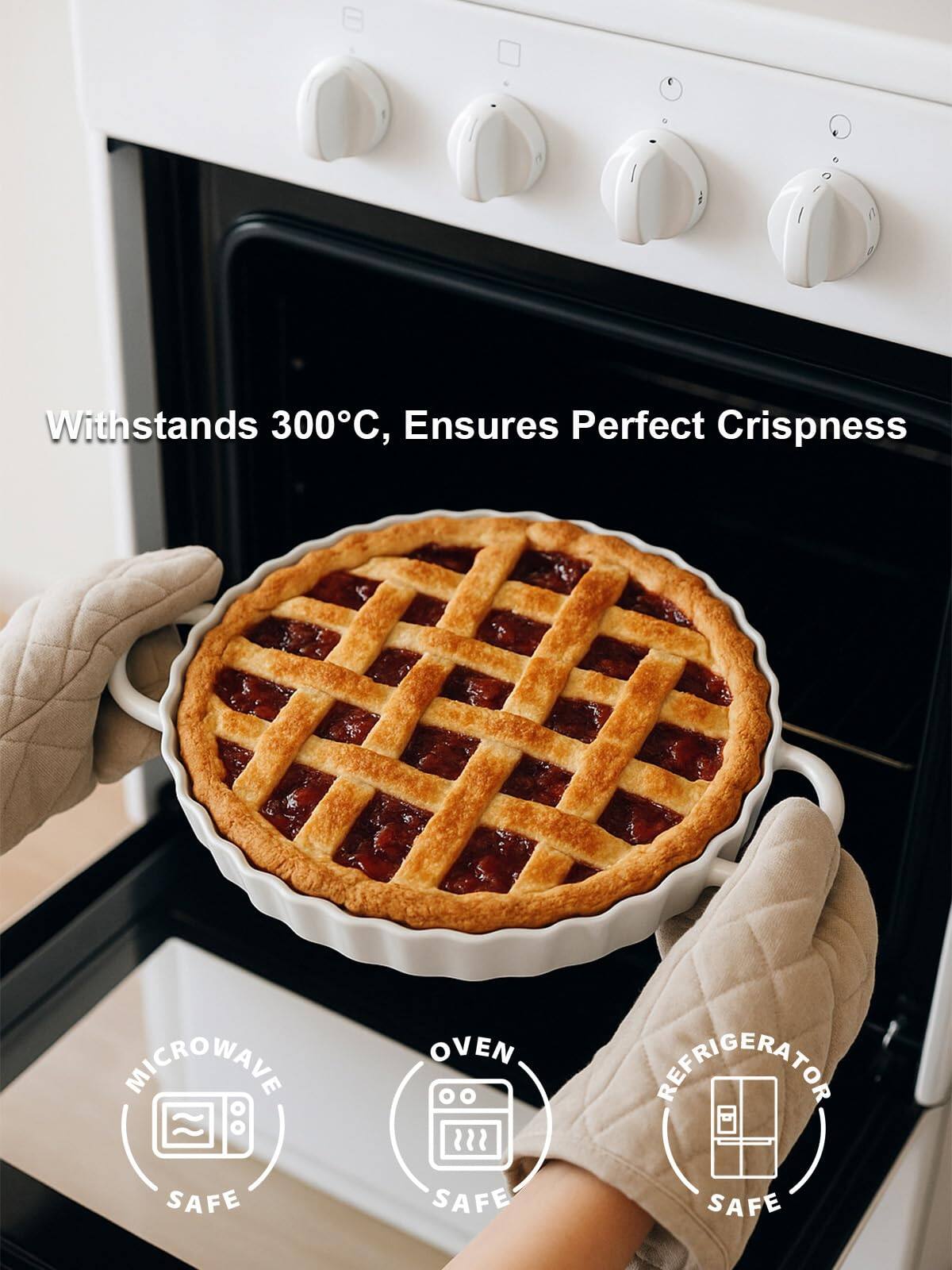Withstands 300°C, Ensures Perfect Crispness

MICROWAVE SAFE

OVEN SAFE

REFRIGERATOR SAFE