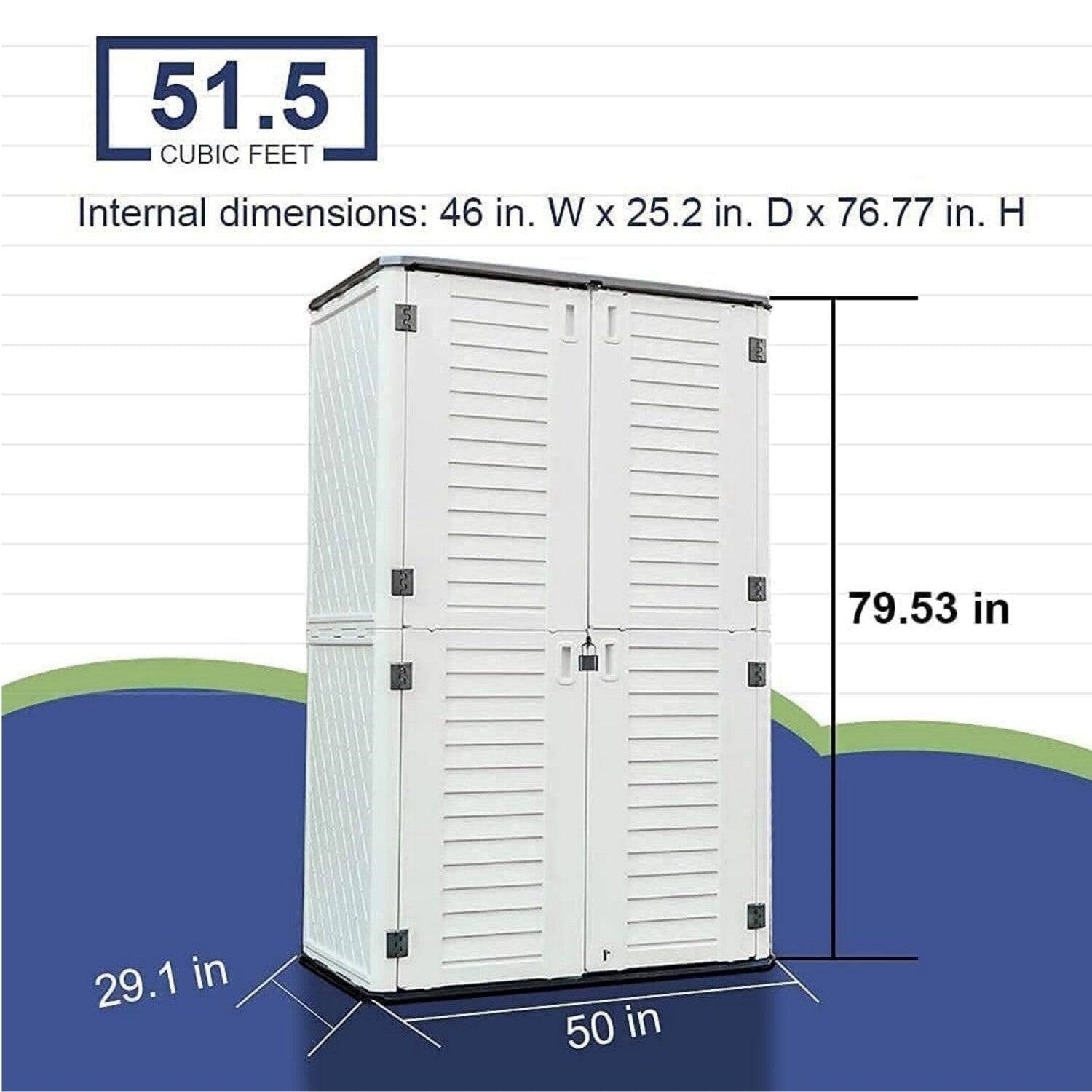 51.5 CUBIC FEET

Internal dimensions: 46 in. W x 25.2 in. D x 76.77 in. H

79.53 in

29.1 in

50 in