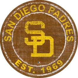 Fan Creations - San Diego Padres 24'' Round Heritage Logo Sign - Multicolor