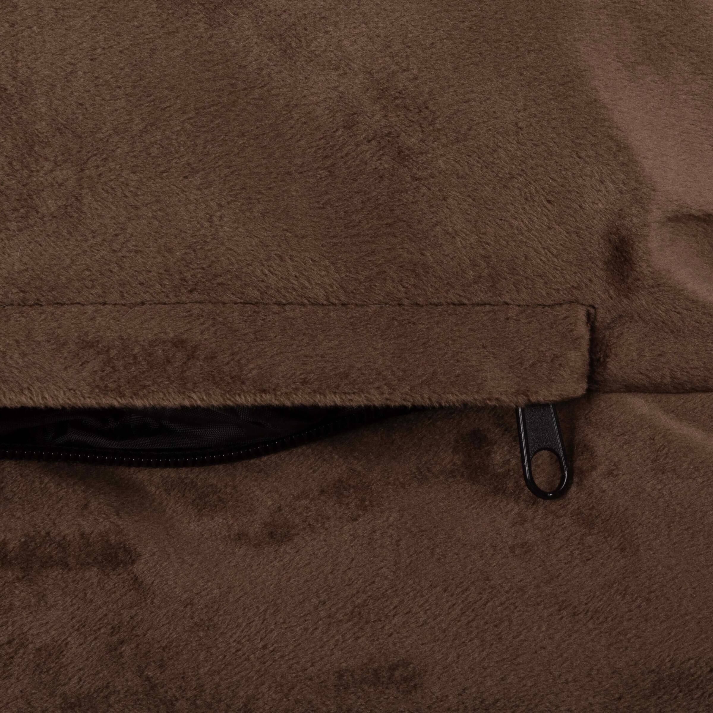 Back. PetMaker - Orthopedic Dog Bed with Bolster - Brown.