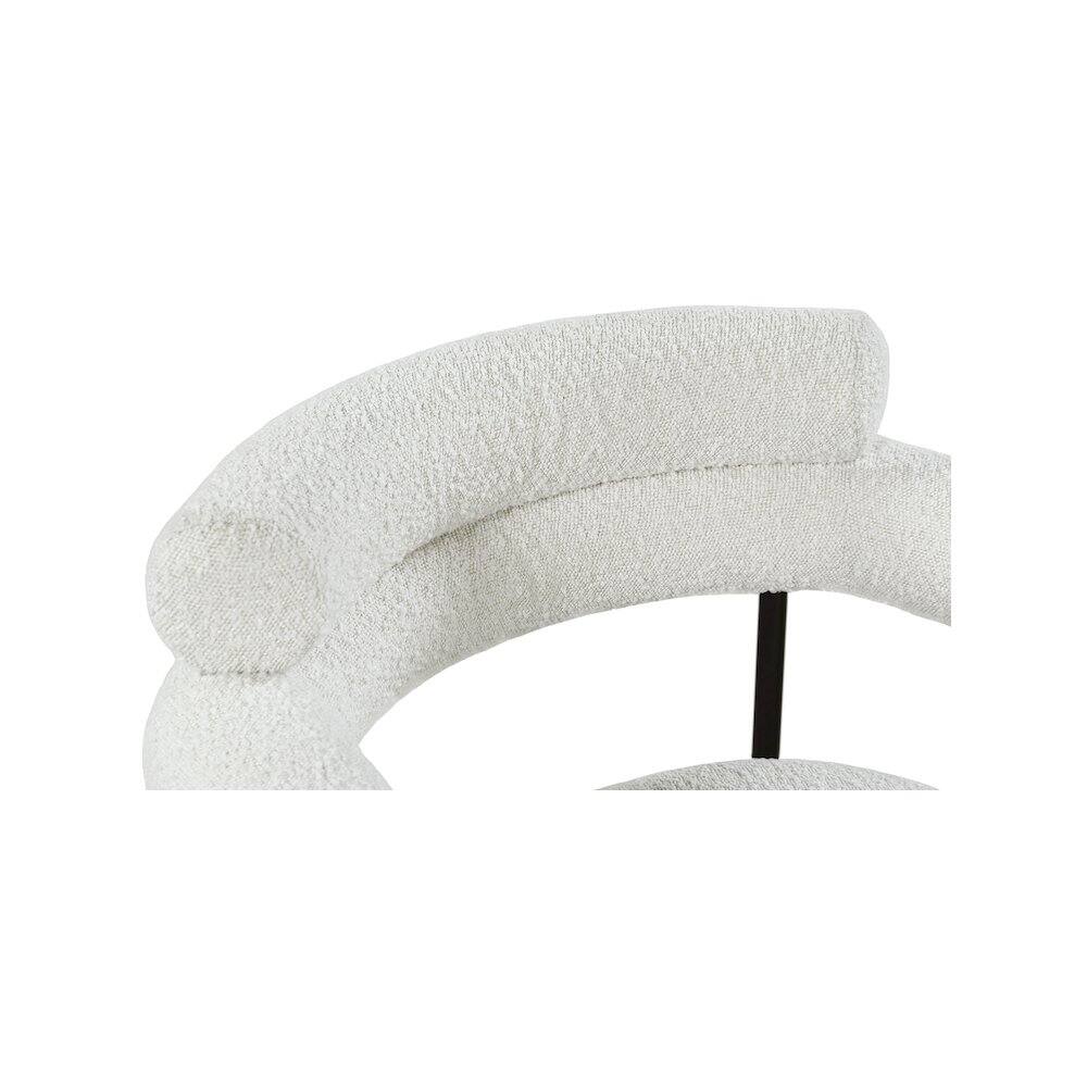 Alt View 4. Meridian Furniture - Blake Cream Boucle Fabric Dining Chair, Set of 2 - Beige.