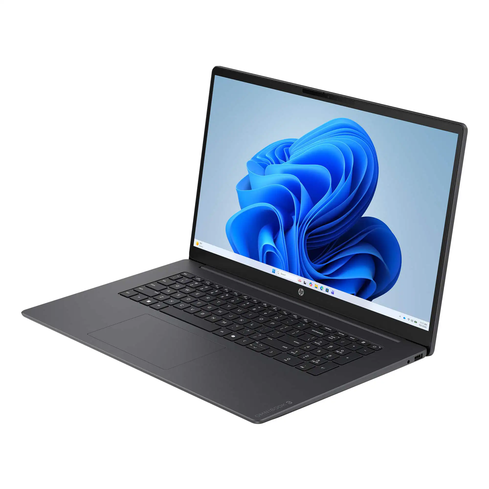 Alt View 4. HP - HP OmniBook 3 17.3" FHD Laptop,Ultra 7 255U,16GB DDR5,512GB SSD+1TB Dock Set,Backlit,Wi-Fi 7,Win 11 Pro,Mica Silver - Mica Silver.