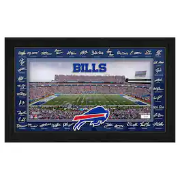 Highland Mint - Buffalo Bills 12" x 20" 2025 Signature Gridiron Panoramic Framed Photo - Multicolor