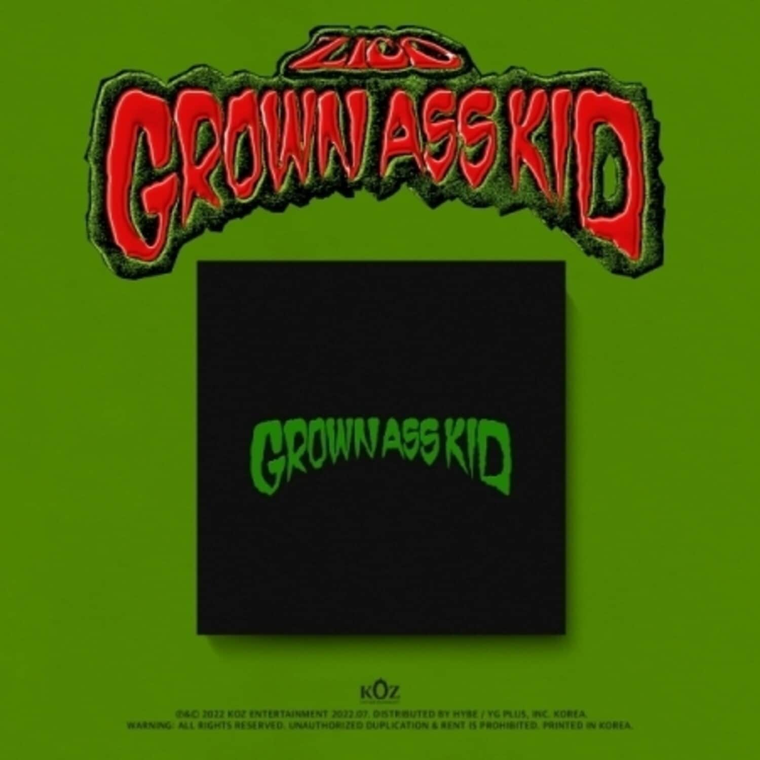Zico - Grown Ass Kid - incl. 48pg Photo Book, Zimoticon Sticker + Poster  - COMPACT DISCS