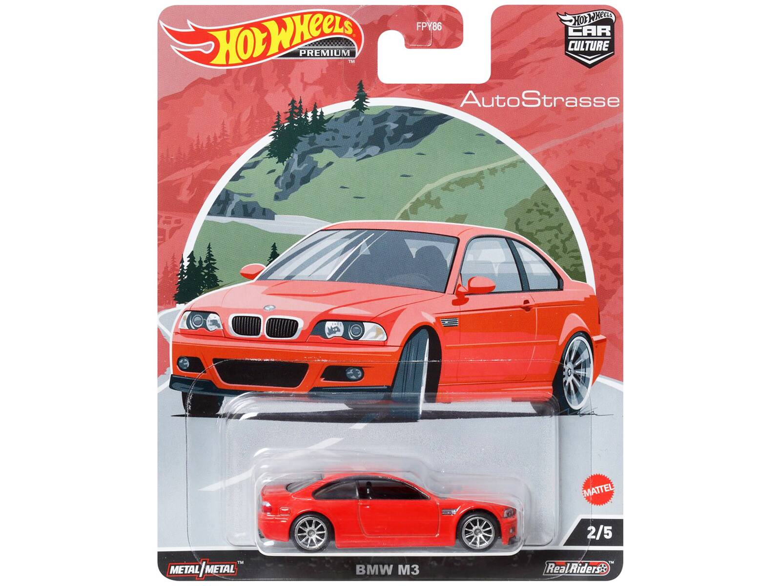 Hot Wheels Premium - Hot Wheels FPY86 Car Culture AutoStrasse Mattel 2/5 in Metal Metal | Metal BMW 3 RealRiders