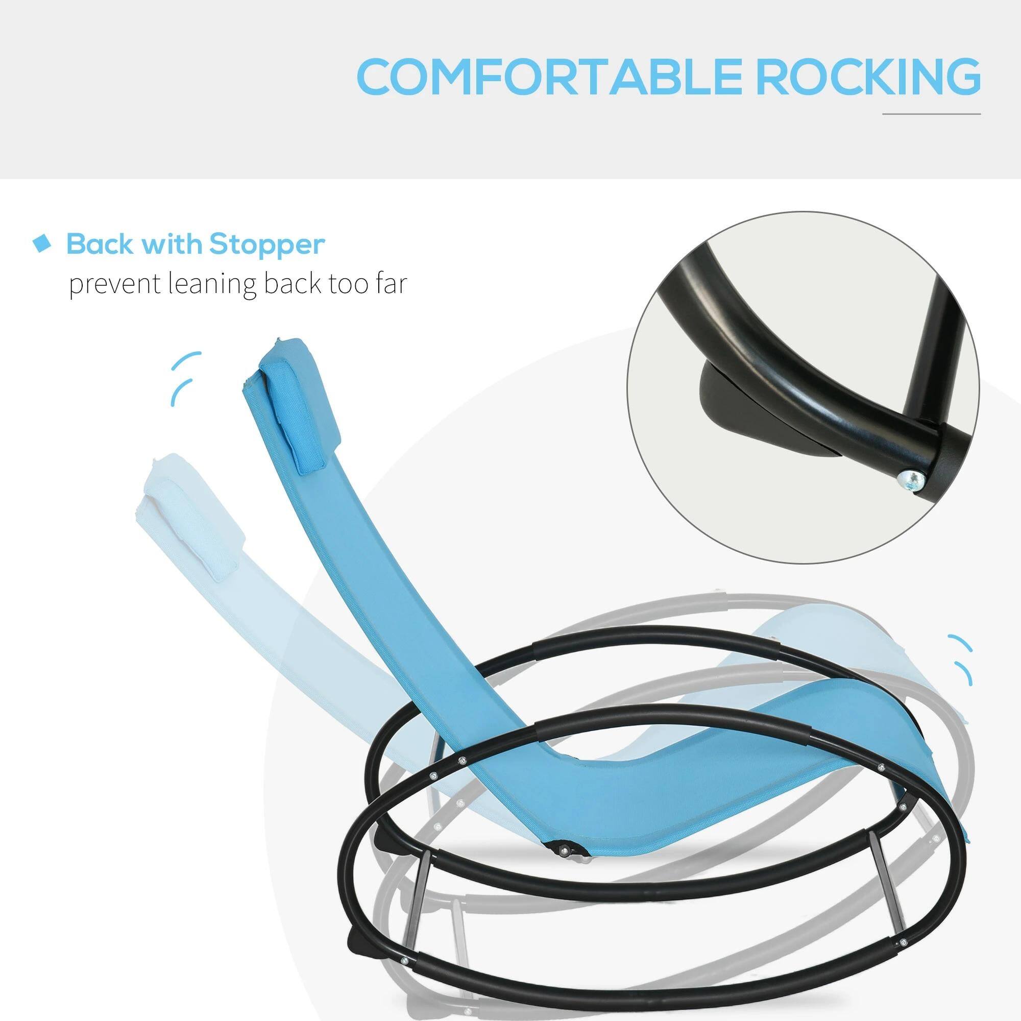 COMFORTABLE ROCKING

Back with Stopper  
prevent leaning back too far