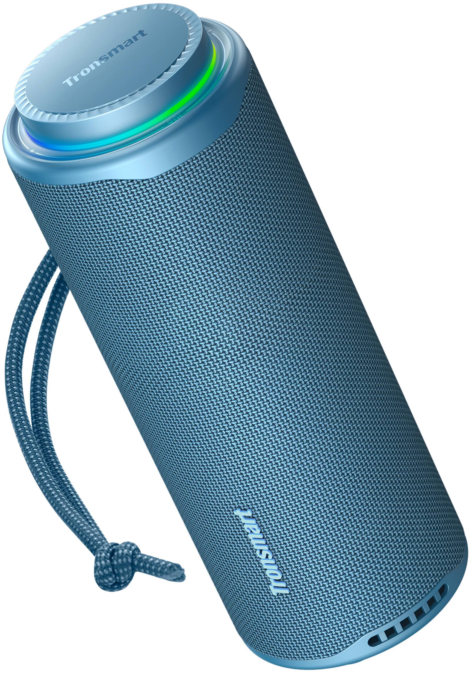 Tronsmart - T8 Portable Bluetooth 5.3 Speaker, 40W 360° Surround Deep Bass, TWS, Custom EQ & RGB, IPX7 Waterproof, 18H for Outdoor - Blue