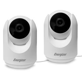 Energizer - 2-Pack Smart 1080p Indoor Pan & Tilt Wired Camera, Motion Tracking, Two-Way Conversation, Night Vision - White