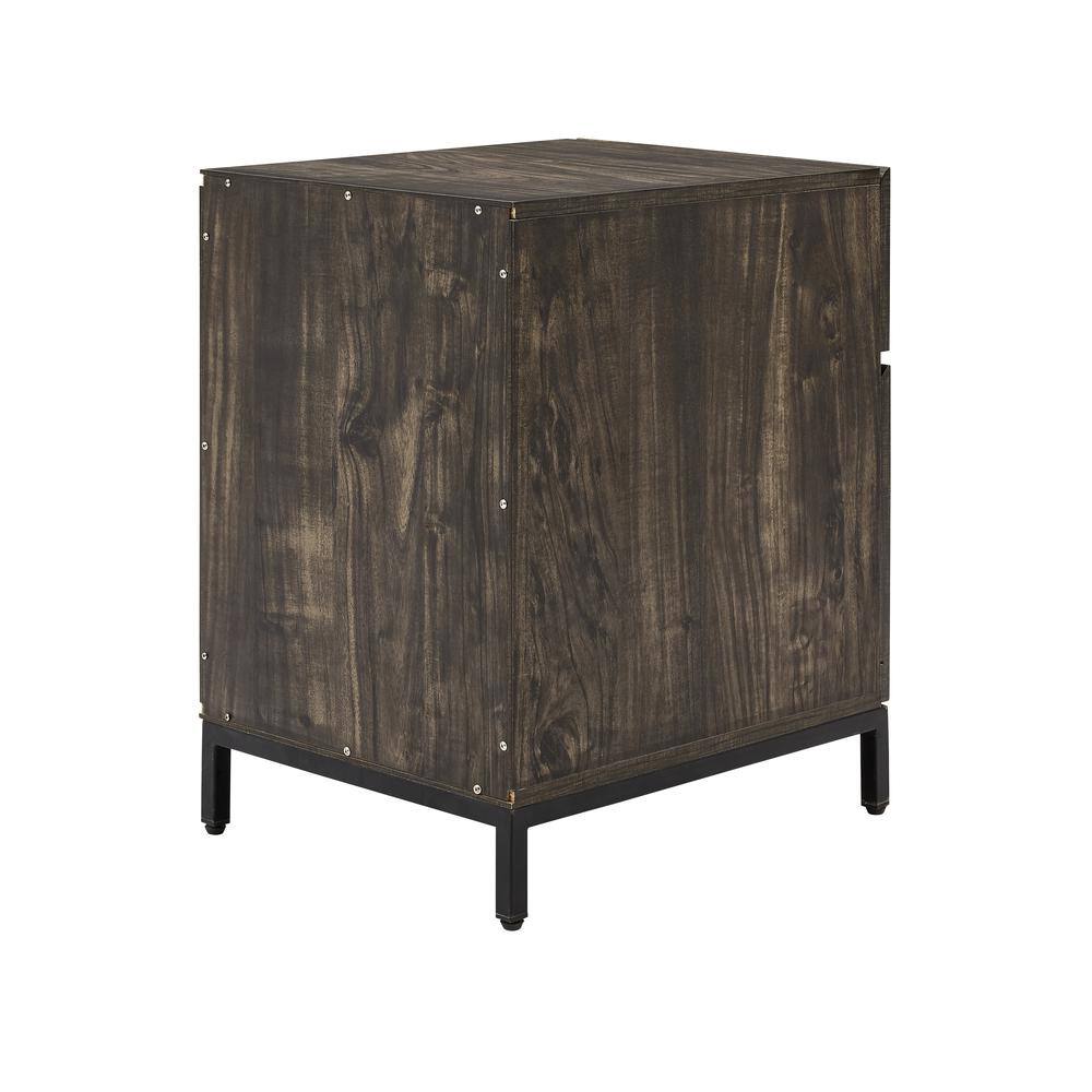 Angle. Crosley Furniture - Jacobsen File Cabinet - Brown Ash.