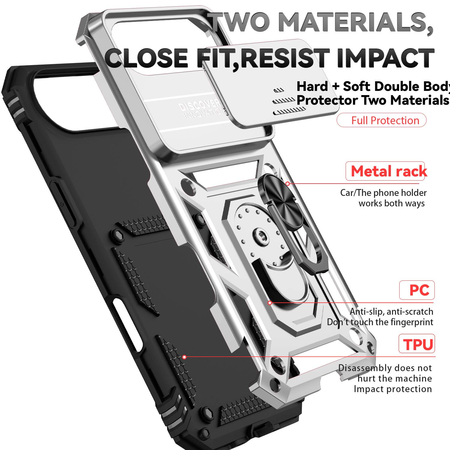 Dteck Rotatable Ring Kickstand Case for Apple iPhone Air, Heavy Duty ...