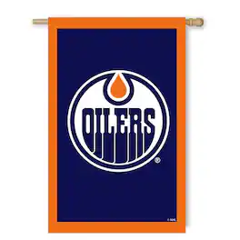 Evergreen Decor - Edmonton Oilers NHL - 28x44 Double Sided Banner Flag - Multi