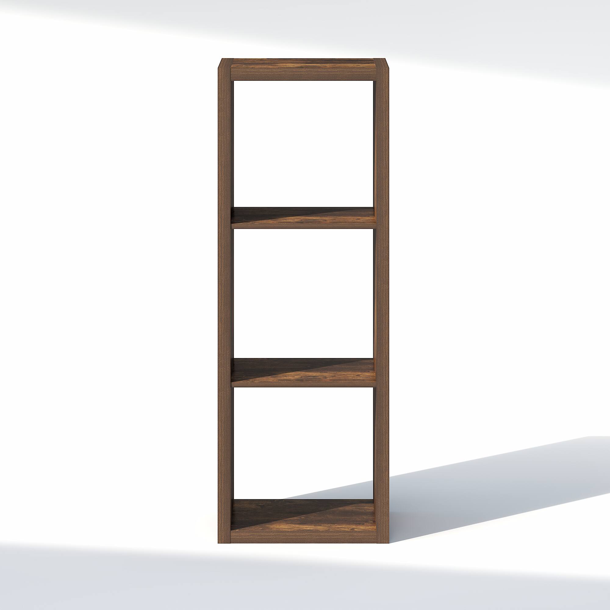 Alt View 5. Furinno - CUBIC Closet Organizers, 3-Cube Closet Organizer, Open Shelf, Extra Thick Frame, for Wardrobe, Bedroom, Living Room - Amber Pine.
