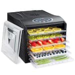 Ivation - 6-Tray Countertop Digital 480W Food Dehydrator W/Preset Temp Settings & Auto Shutoff Timer - Black