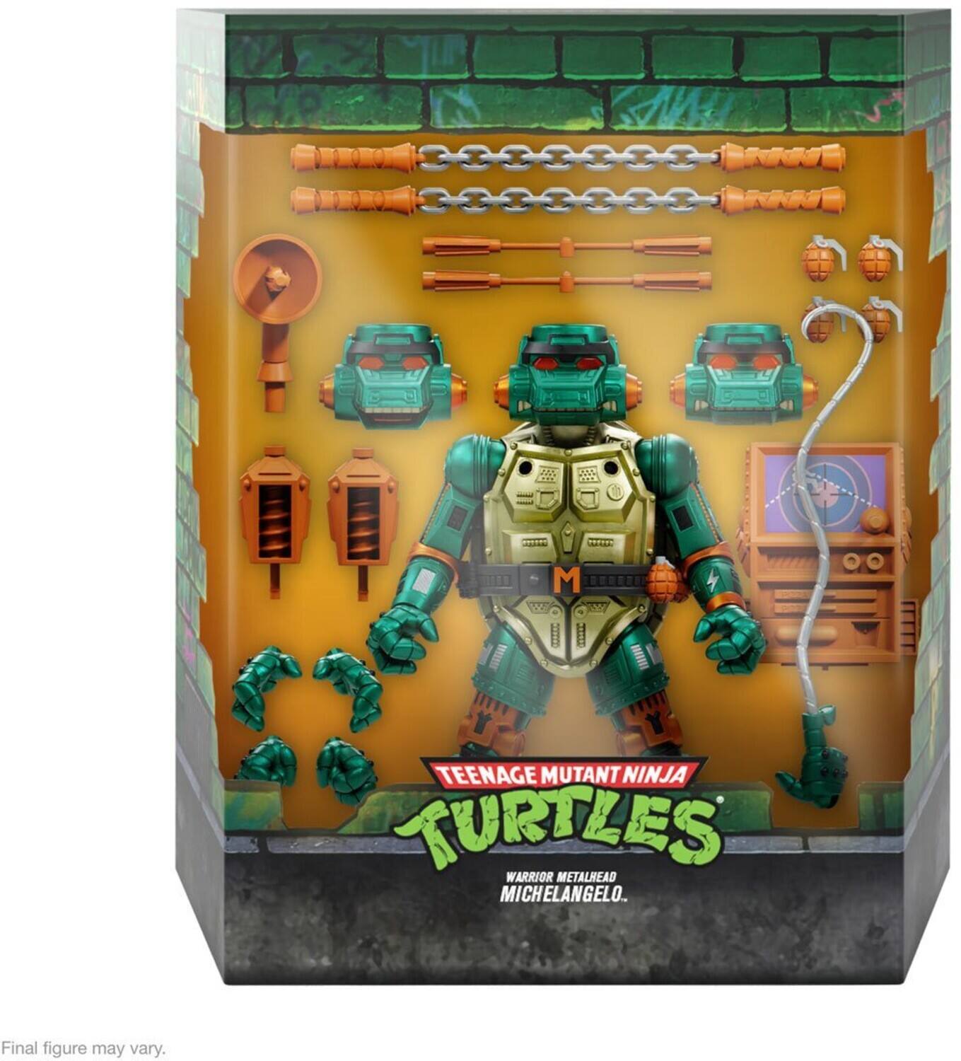 26% S 20119 HTE I M 00 I TEENAGE MUTANT NINJA TURTLES WARRIOR METALHEAD MICHELANGELO. Final figure may vary.