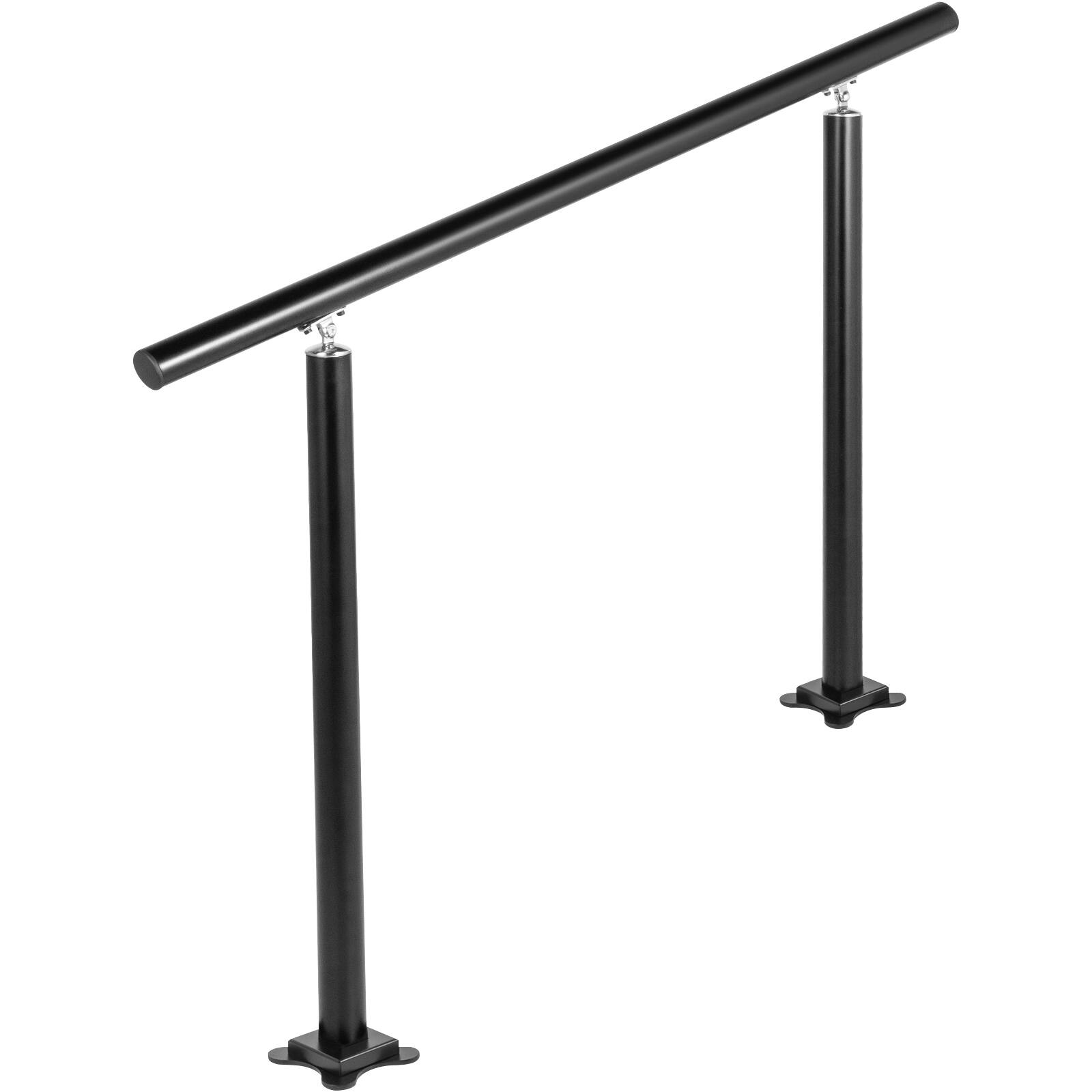 Alt View 5. VEVOR - Outdoor Stair Railing Kit, 4 FT Handrails 1-4 Steps, Adjustable Angle Aluminum Stair Hand Rail for The Elderly - Black.