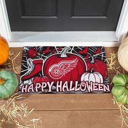 Evergreen Enterprises - Detroit Red Wings 28" x 16" Happy Halloween Turf Door Mat - Multicolor
