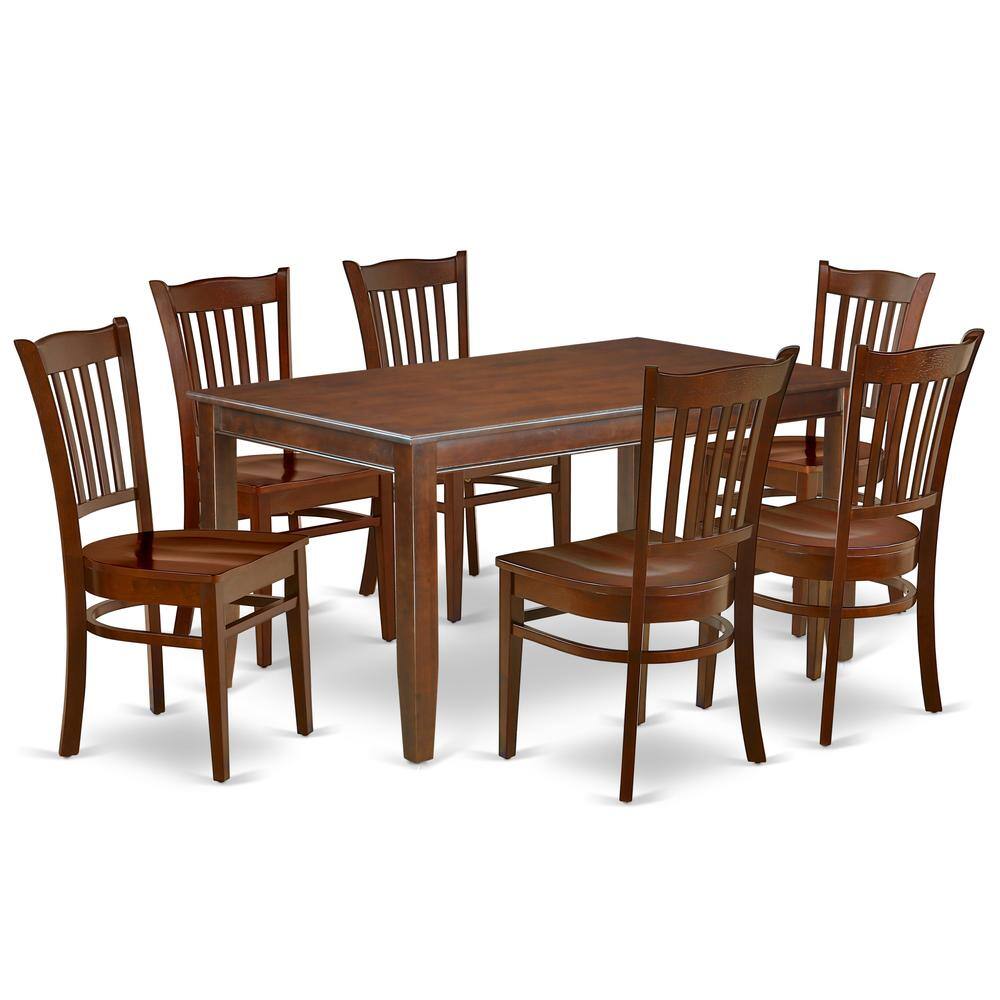 Back. East West Furniture - Dining Room Set Mahogany - Brown.