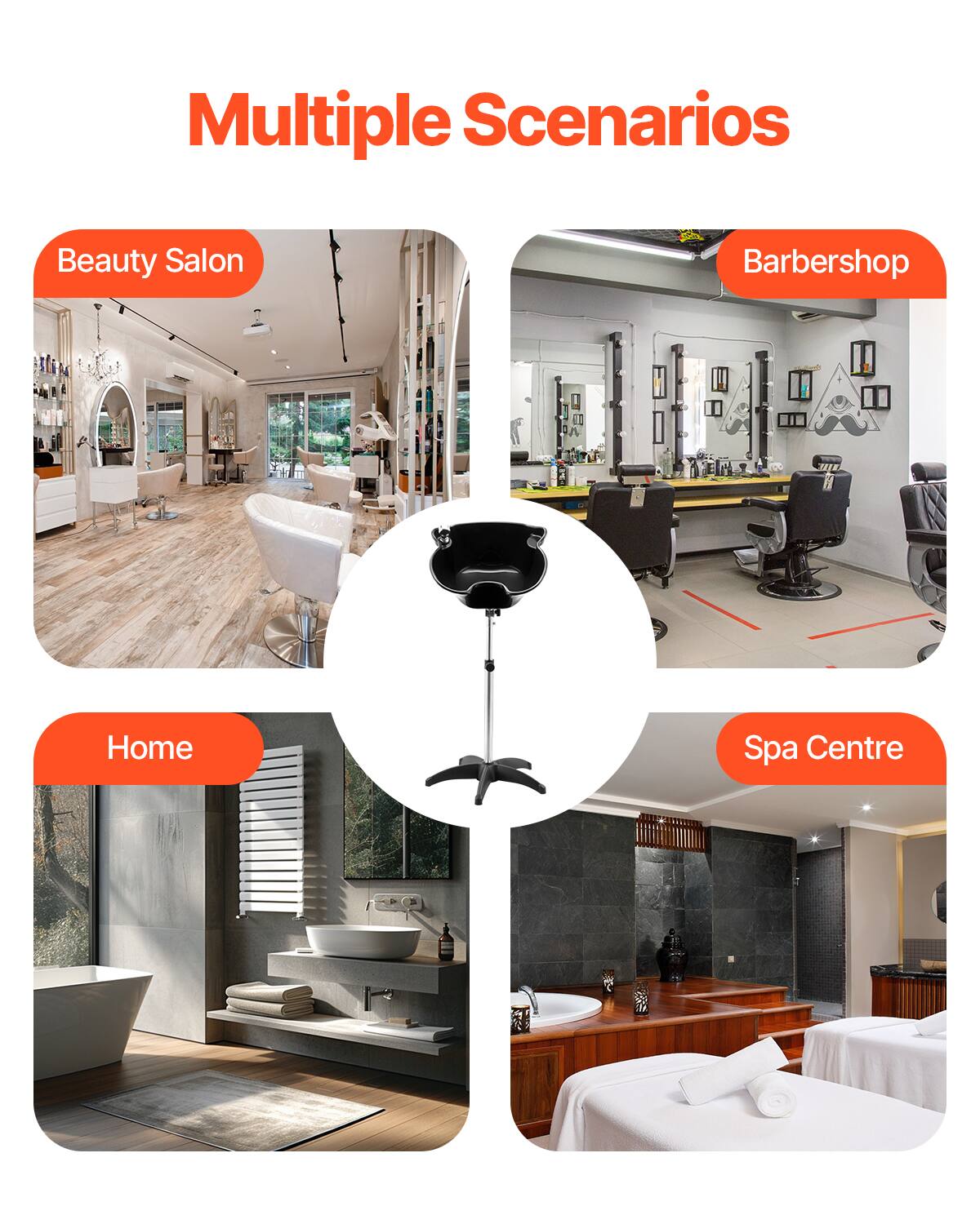 Multiple Scenarios

- Beauty Salon
- Barbershop
- Home
- Spa Centre