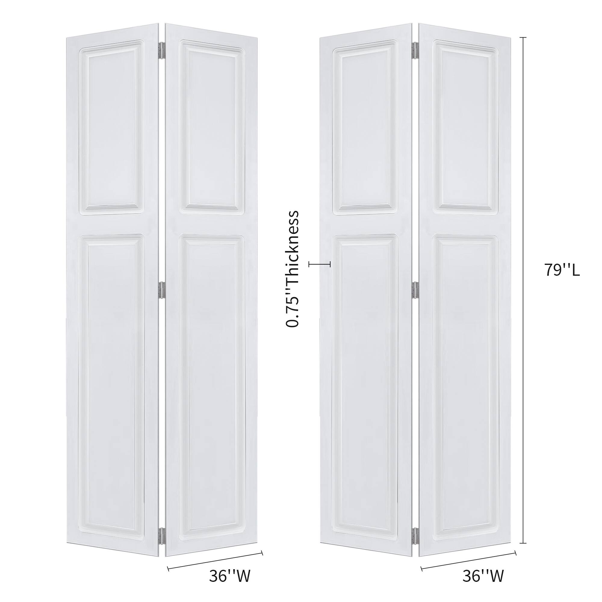 0.75" Thickness, 79" L, 36" W