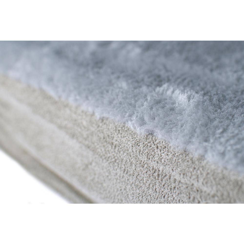 Angle. Armarkat - Large Memory Foam Orthopedic Pet Bed Mat In Gray and Sage Green - Green.