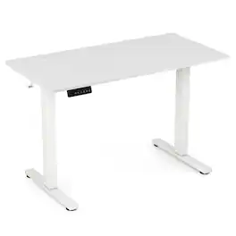 HONGGE - Adjustable Electric Standing Desk with Memory Settings and Cable Management - White