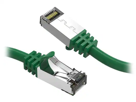 Front. Nippon Labs - Nippon Labs Cat8 RJ45 2ft Ethernet Cable, Shielded 40Gbps 2000MHz, In/Outdoor, Weatherproof S/FTP (Green).