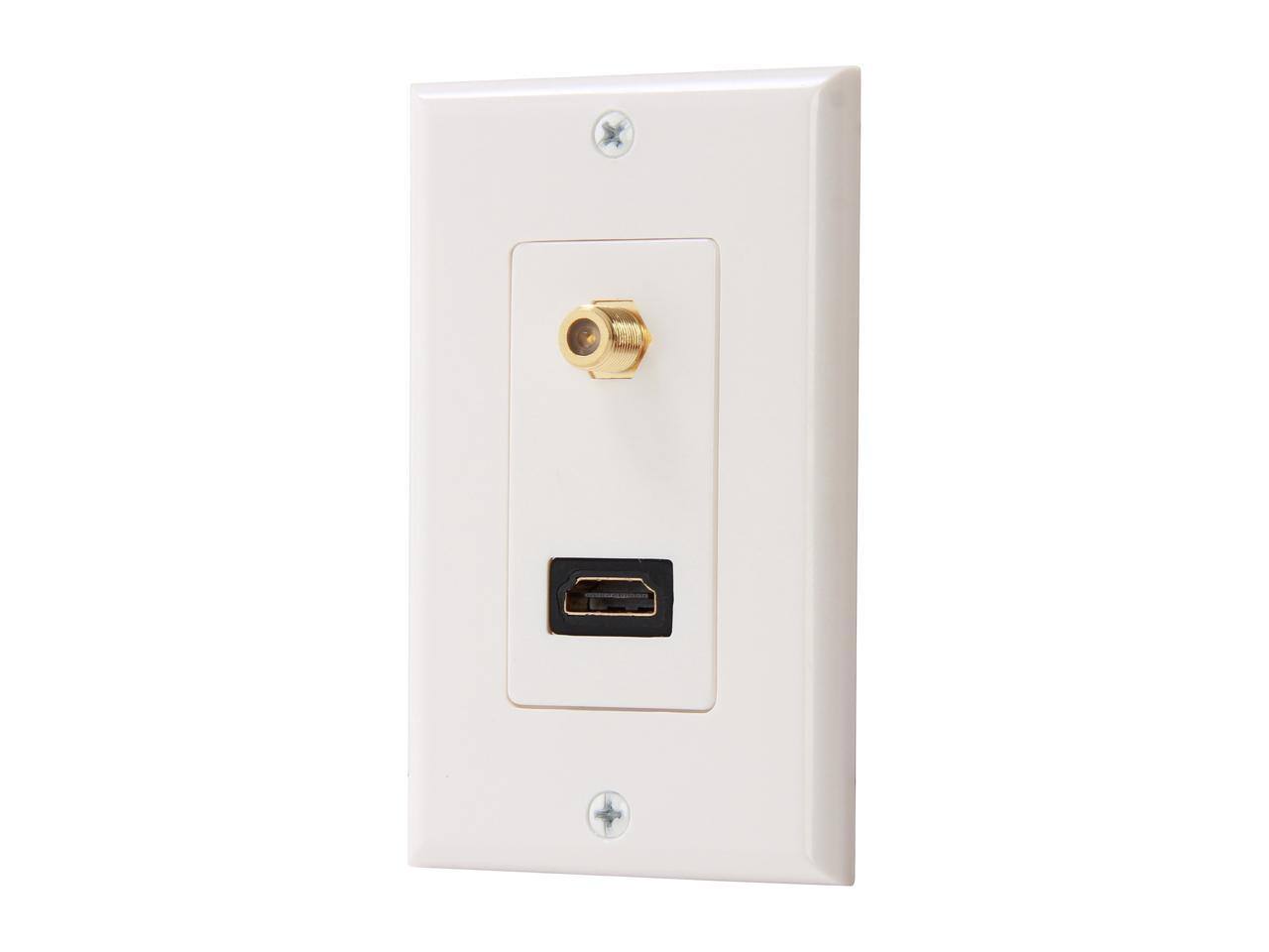 Alt View 1. Nippon Labs - Nippon Labs WP-HM2-F HDMI Wall Plate with Coaxial F Connector.