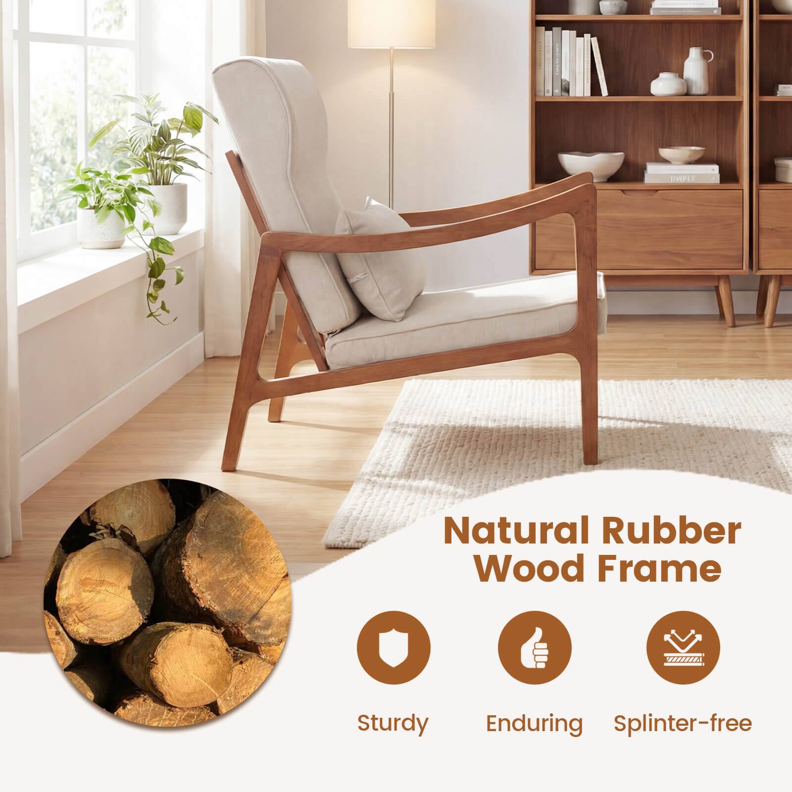 Natural Rubber Wood Frame

- Sturdy
- Enduring
- Splinter-free
