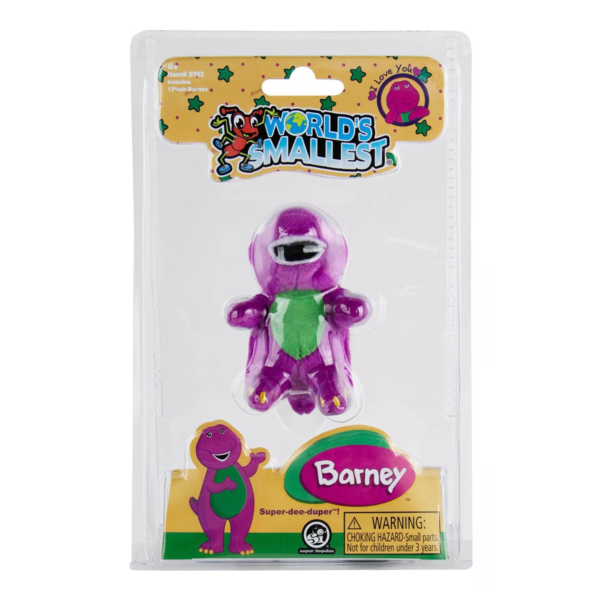 You tend to love includes - Plush Barney World's Smallest - Barney - Super-dee-duper! WARNING: CHOKING HAZARD - Small parts. Not for children under 3 years.
