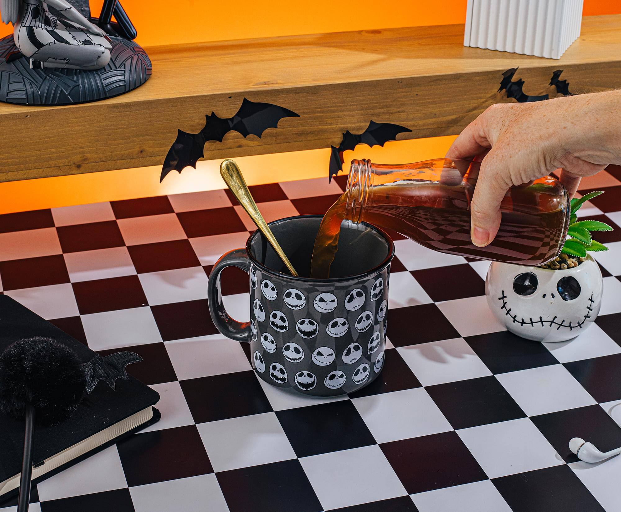 Alt View 3. Disney - Disney The Nightmare Before Christmas Jack Skellington Expressions Camper Mug - Black.