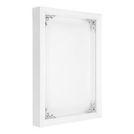 Unique Bargains - Shadow Box Frame, 11.7x8.2 Inch Wooden Display Case with Clear Glass for Photo Memorabilia Dried Flower - White