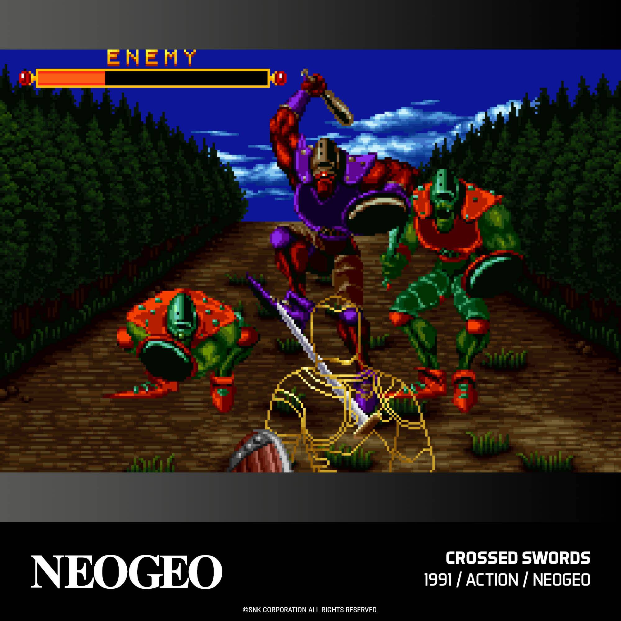 ENEMY 40 CROSSED SWORDS NEOGEO 1991 / ACTION / NEOGEO SNK CORPORATION ALL RIGHTS RESERVED.
