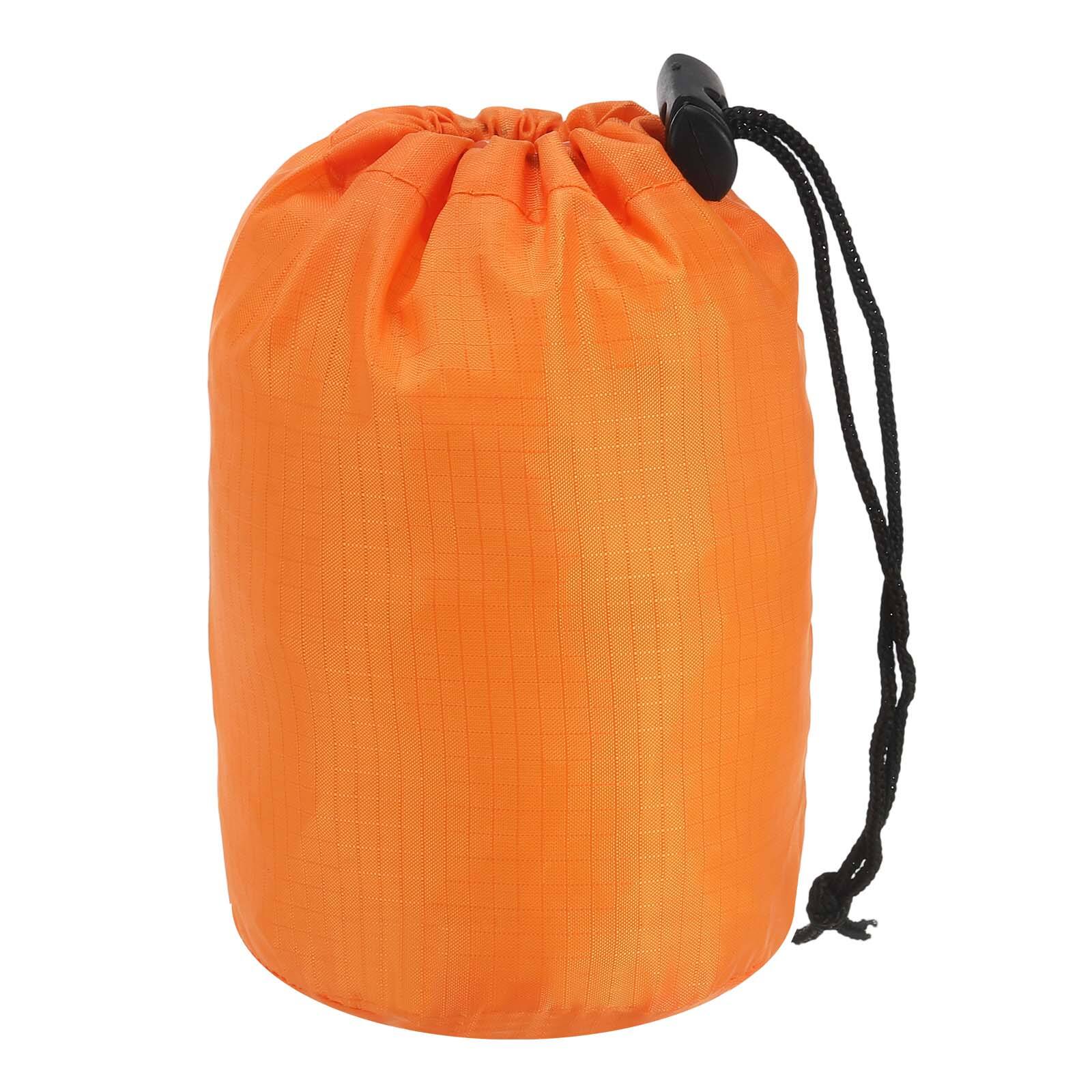 Unique Bargains - Stuff Sack, Nylon Waterproof Storage Sack, Portable Drawstring Dry Bag with Toggle, 3x5Inch, for Camping - Orange