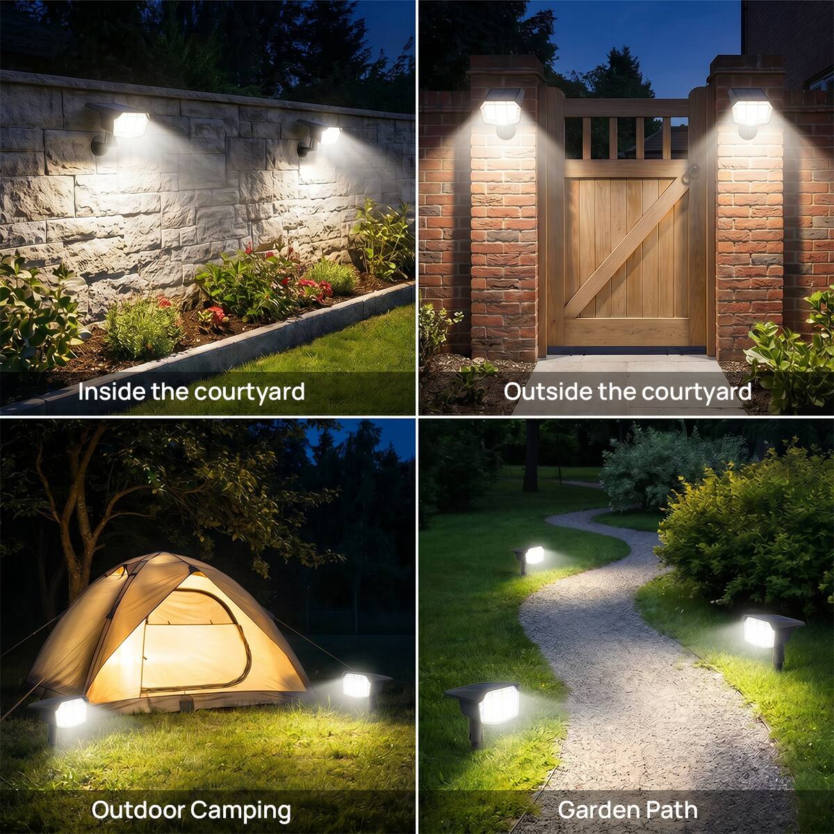 Inside the courtyard  
Outside the courtyard  
Outdoor Camping  
Garden Path