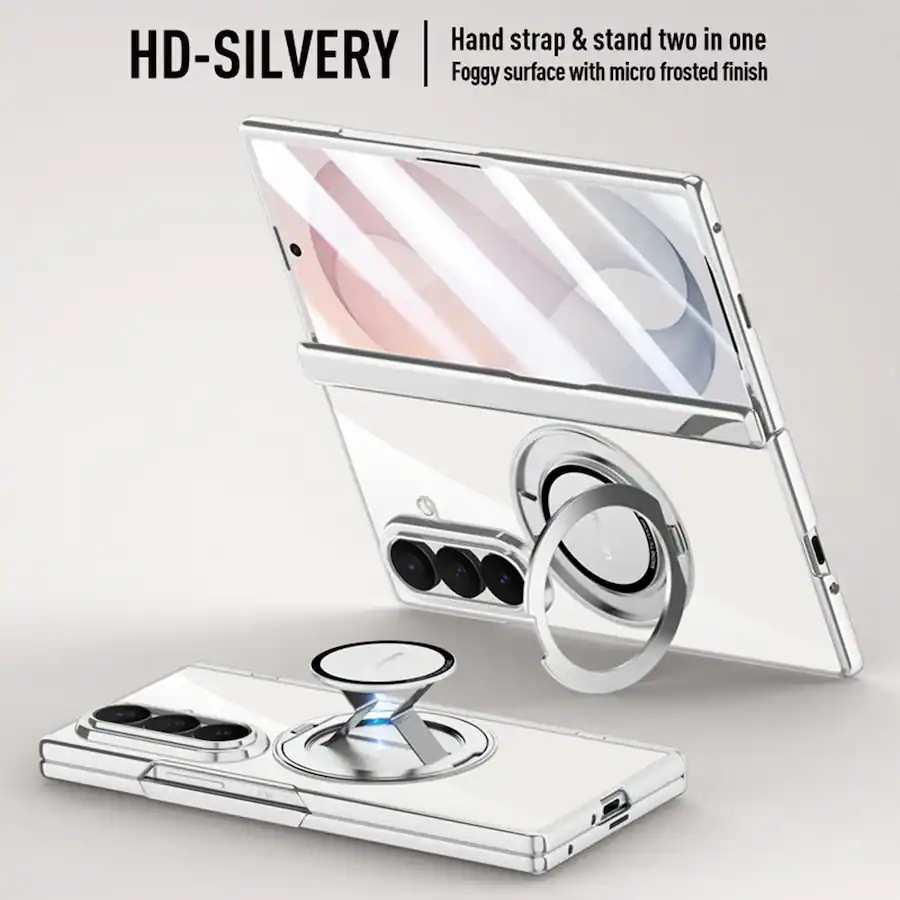 Clear Rigid Pvc Dteck Shockproof Clear Case for Samsung Galaxy Z Fold8 Ultra, 2 in 1 ...