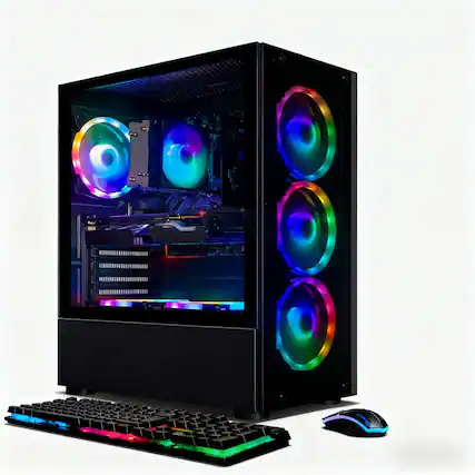 Front. STGAubron - STGAubron Gaming PC Computer Desktop, Ryzen5 2600 up to 3.9Ghz, GeForce RTX 2060 6G Graphics, 16G DDR4, 512G SSD, WIN11H - Black.