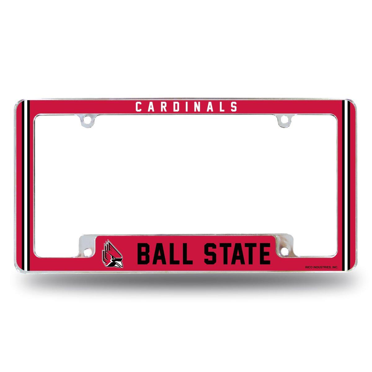 Ball State Cardinal's Chrome Metal License Plate Frame