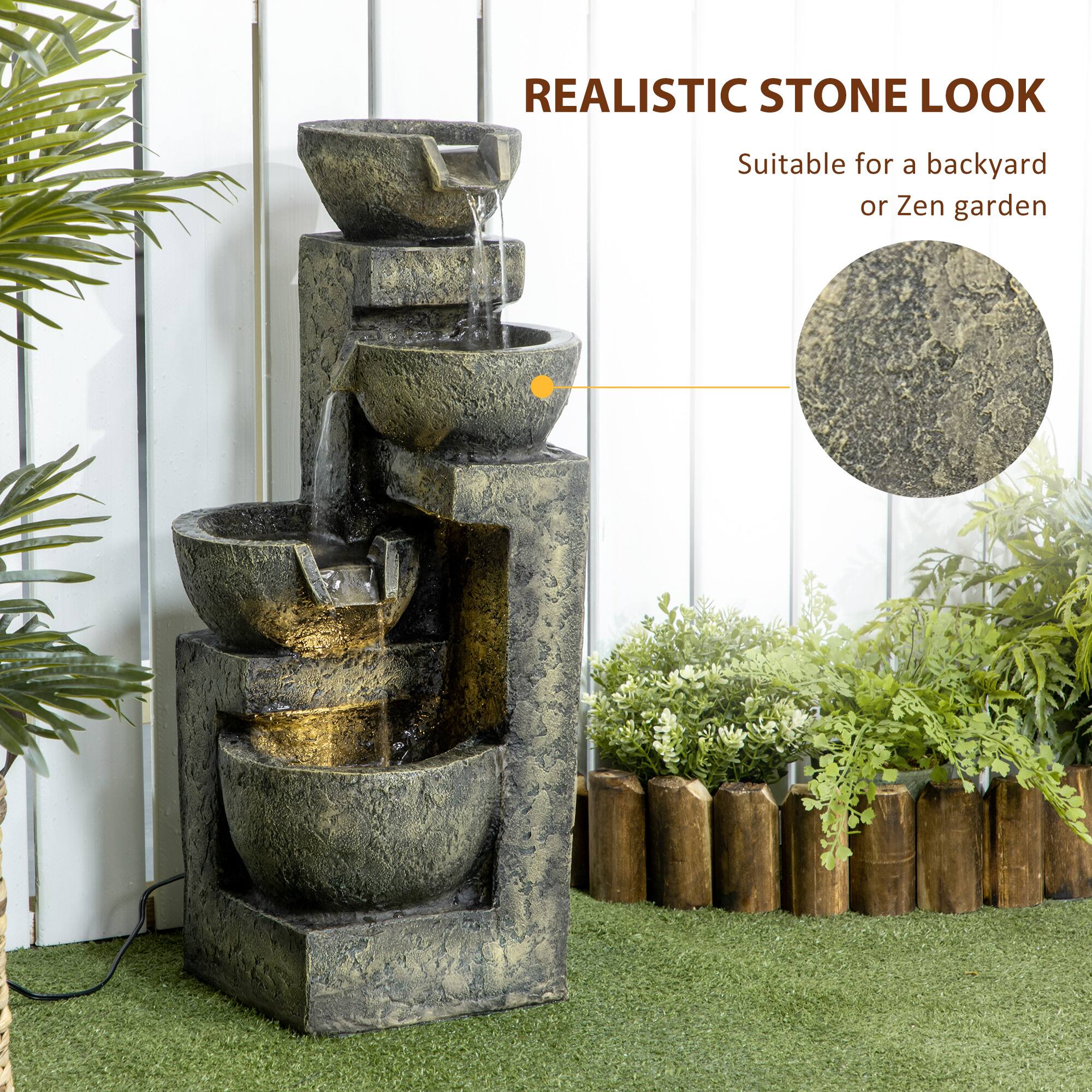 REALISTIC STONE LOOK  
Suitable for a backyard or Zen garden