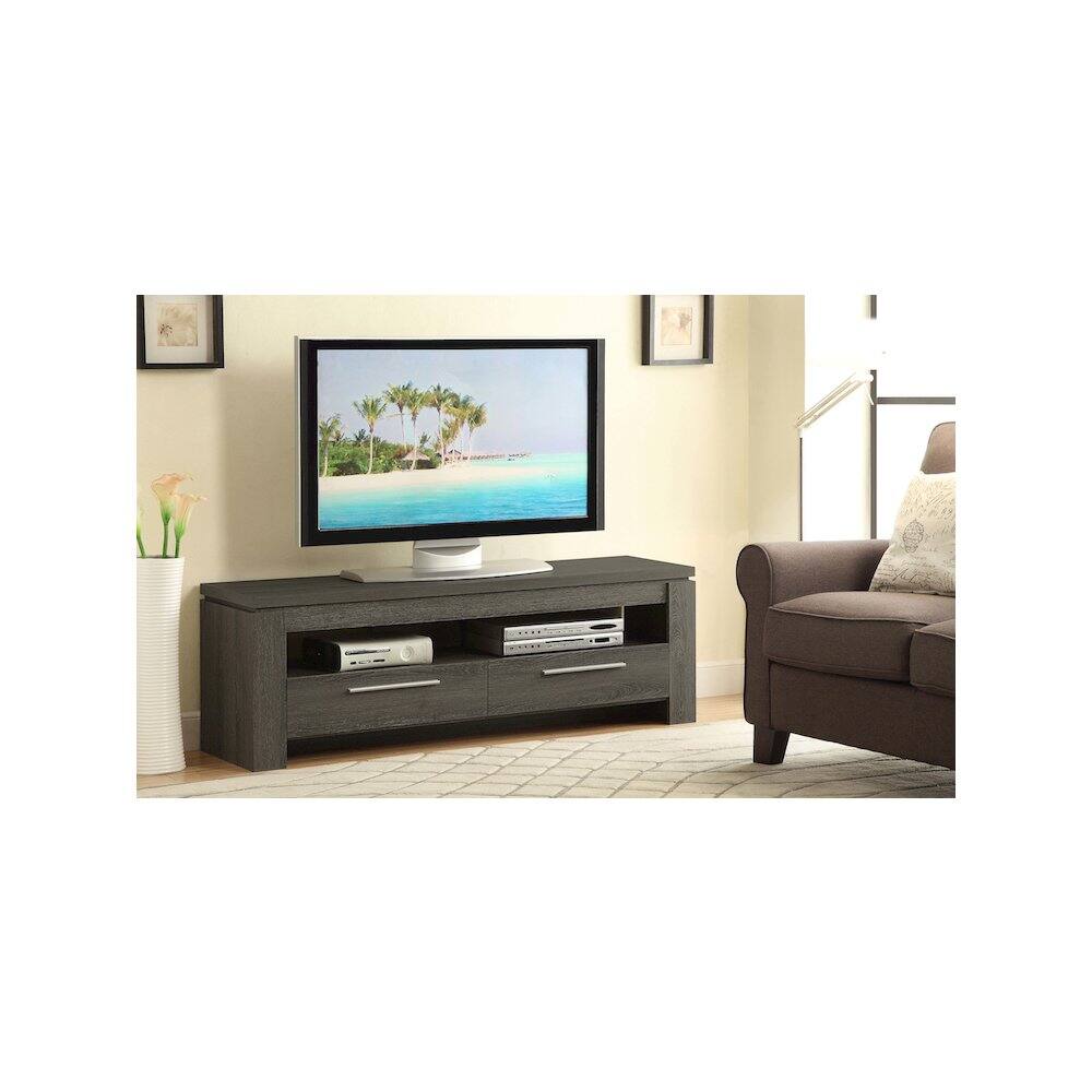 Alt View 2. Coaster Co. of America - Elkton 2-drawer Engineered Wood 59" TV Stand Weathered Grey - Gray.