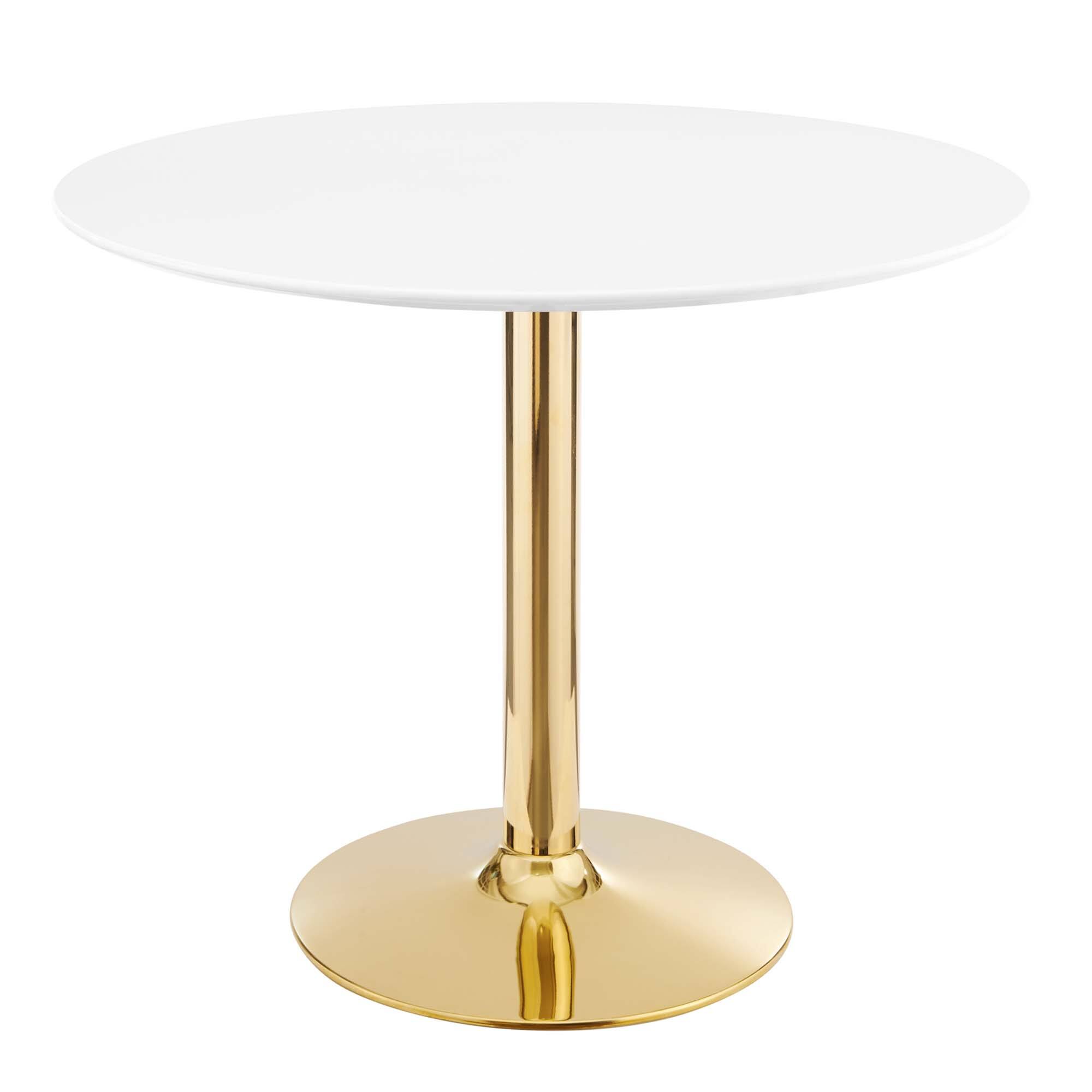 Angle. Modway - Verne 35" Dining Table by Modway - Gold White.