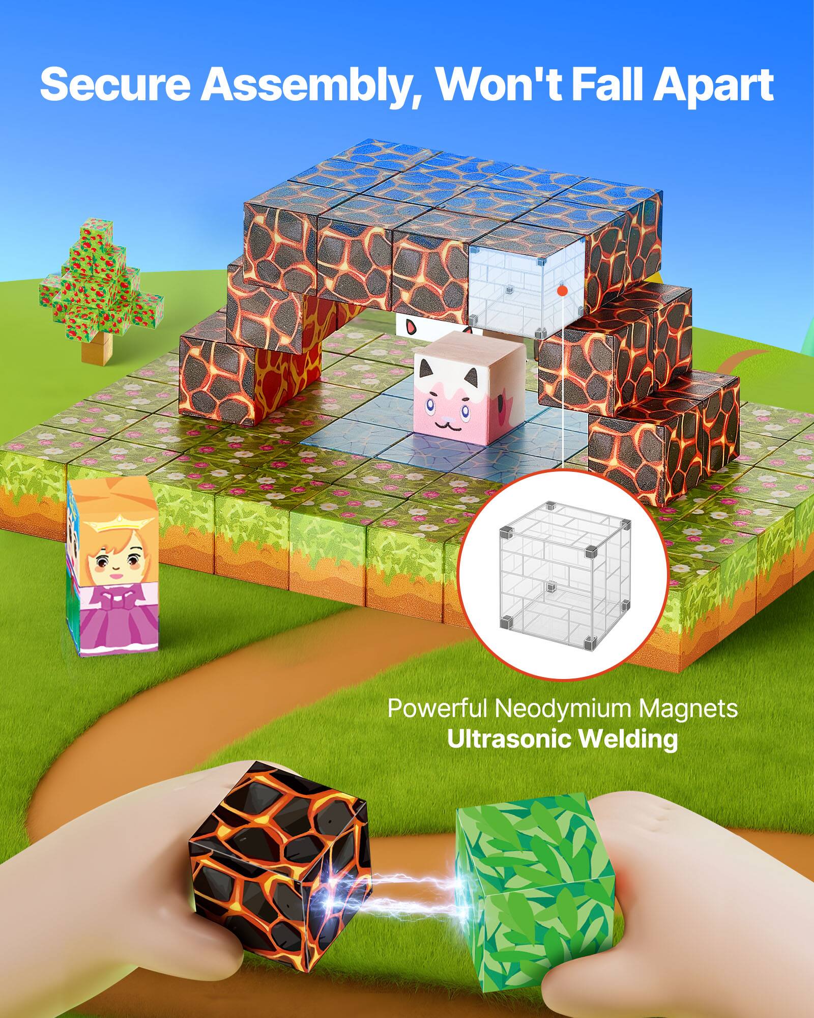 Secure Assembly, Won't Fall Apart

Powerful Neodymium Magnets
Ultrasonic Welding