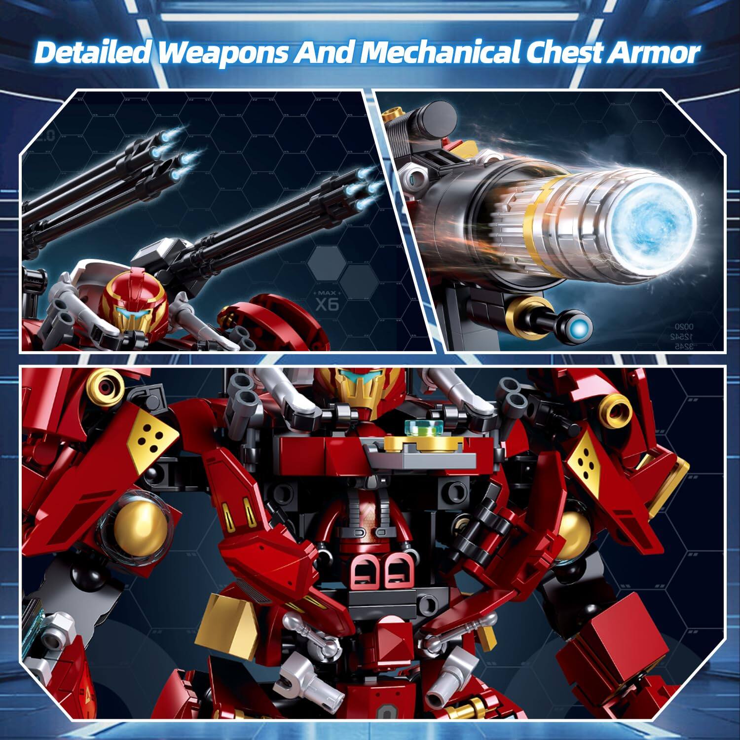 EZTW1 City Iron Warrior Mecha Building Sets Mech Armor Blocks Kits ...