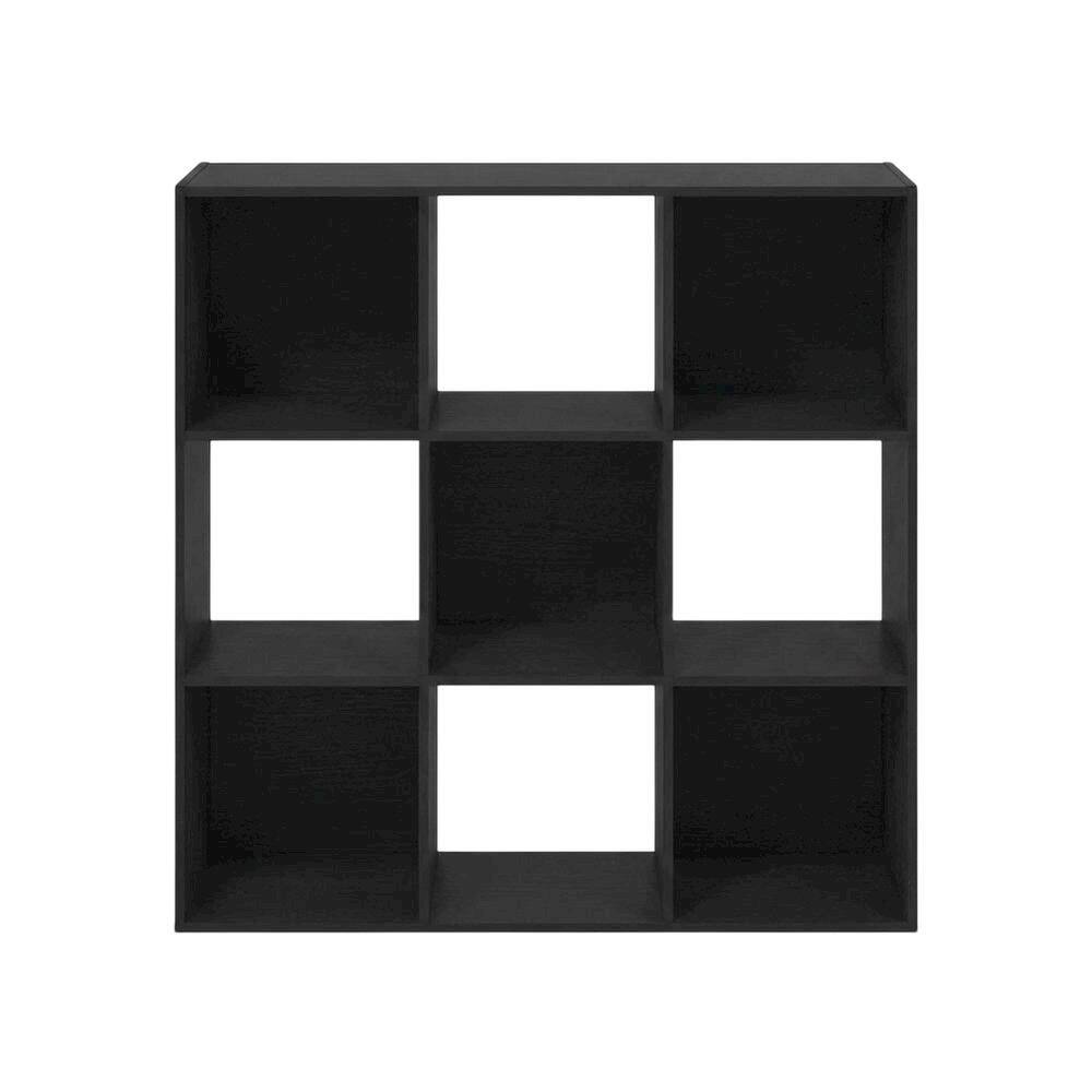 Back. FurniFact - Americano 9-Cube Open Storage Shelf Organizer - Americano.