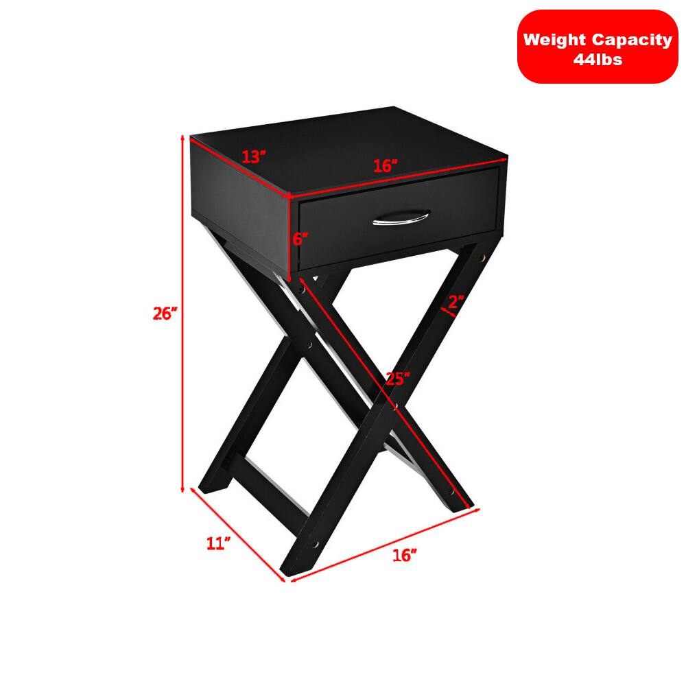 Weight Capacity: 44lbs

Dimensions:
- Length: 25"
- Width: 16"
- Height: 26"
- Drawer Height: 6"
- Drawer Depth: 13"
- Drawer Width: 16"
- Base Width: 11"
- Base Height: 2"