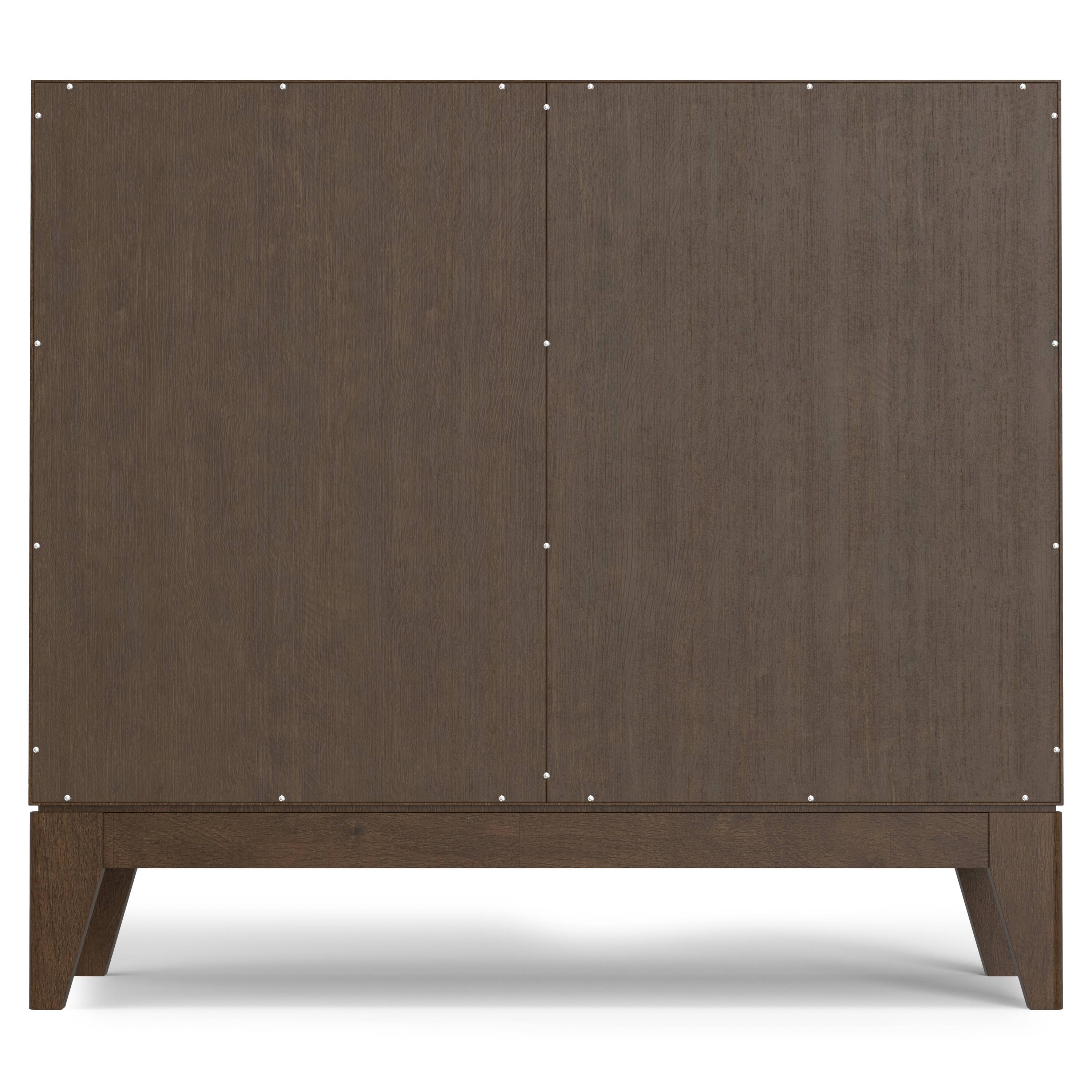 Alt View 1. Simpli Home - Harper Solid Wood 40 inch Storage Cabinet in Walnut Brown (Set of 2) - Walnut Brown.