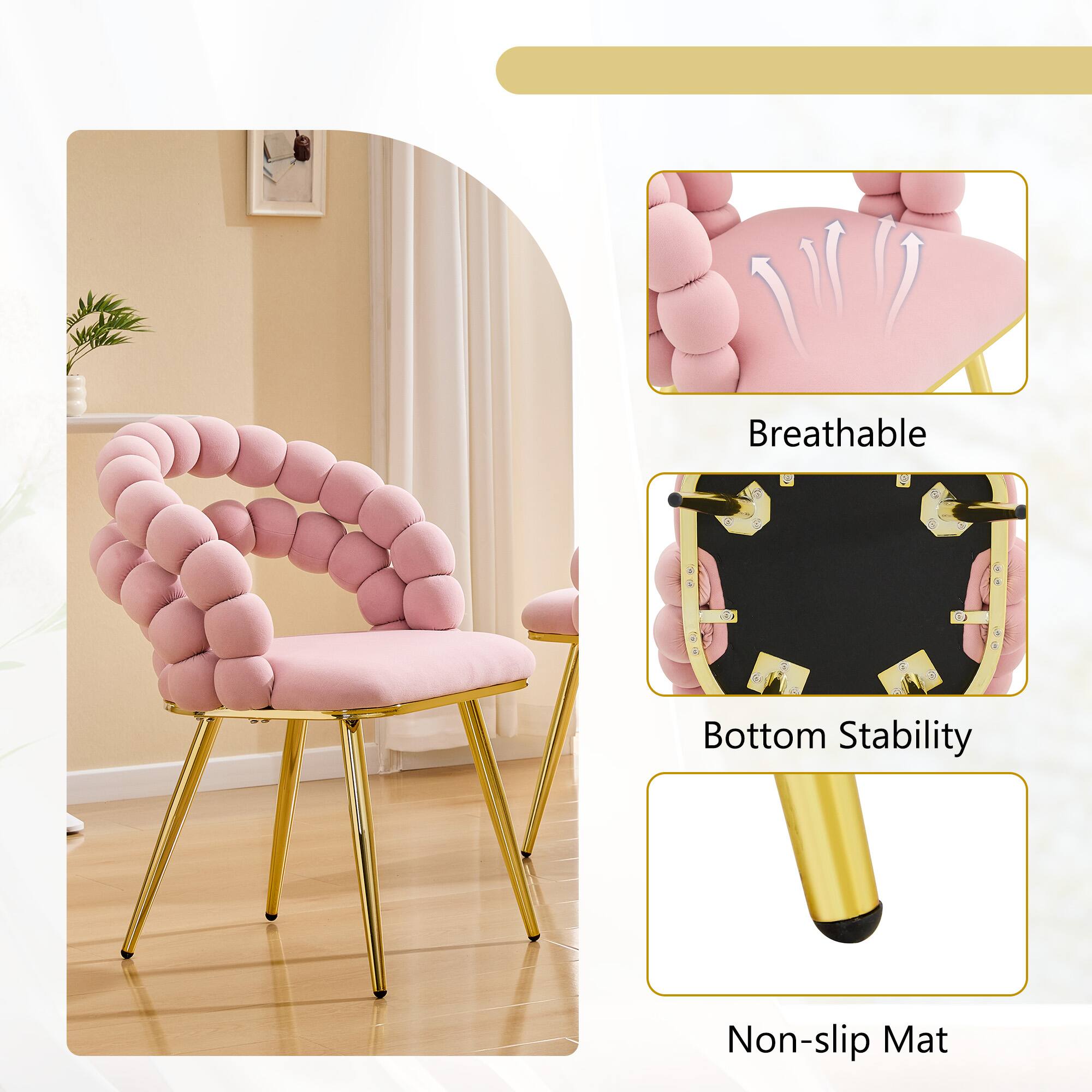 Breathable  
Bottom Stability  
Non-slip Mat