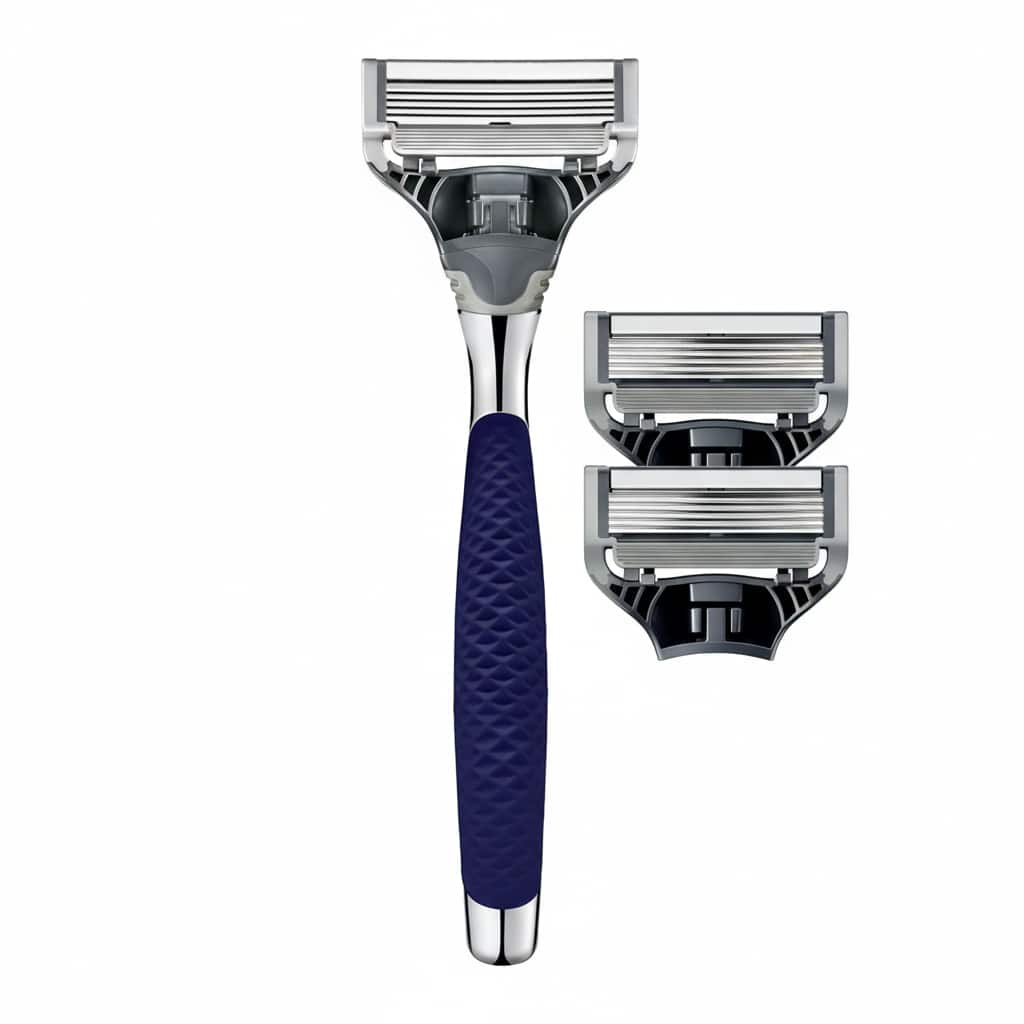 Dazzed Corner - Original Shaving Kit for Men – Razor Handle - Blue