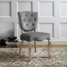 Array Vintage French Performance Velvet Dining Side Chair by Modway - Gray