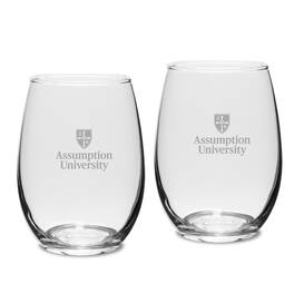 Jardine - Assumption Greyhounds 15oz. 2-Piece Stemless Wine Glass Set - Multicolor