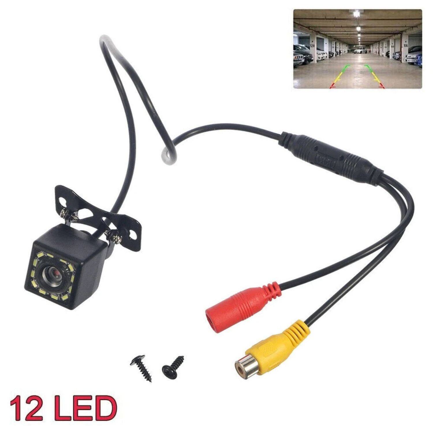 Angle. Stock Preferred - 12-LED HD Backup Camera – 170° Waterproof Rear View Night Vision for Car, SUV, Truck.